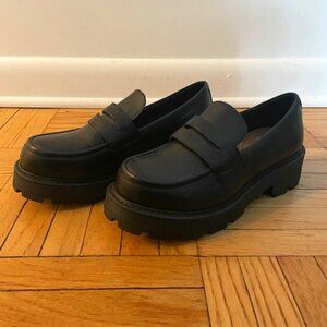 Black Vagabond Platform Loafers
